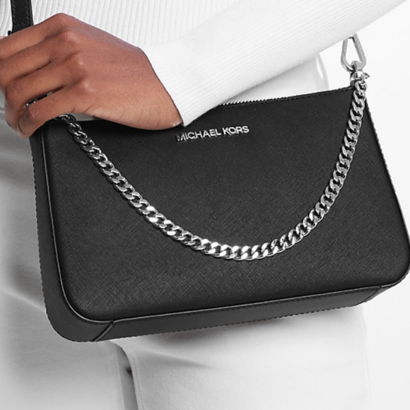 **SOLD** KORS Jet Set Medium Saffiano Leather Crossbody bag, NWT - Picture 5 of 10